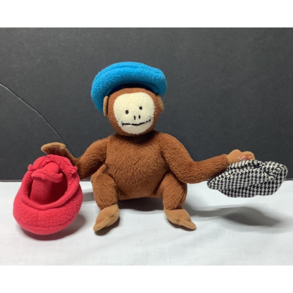 Vintage 1999 Caps for Sale 7" Monkey Beanbag Plush Crocodile Creek NO book